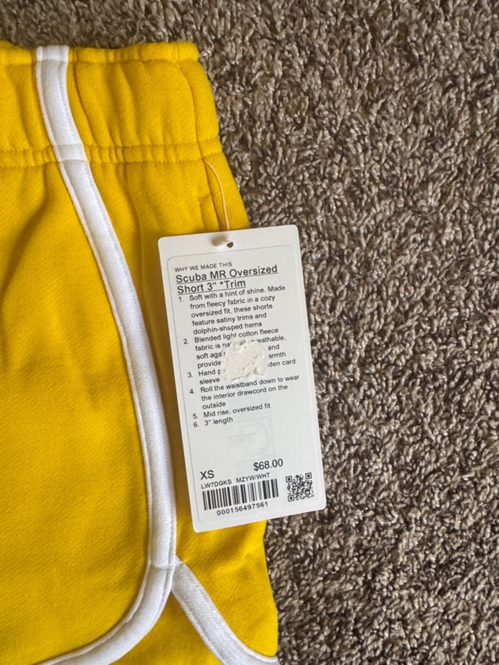 Lululemon Yellow Scuba 3” Shorts - Picture 3 of 6